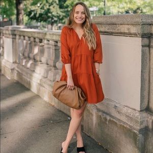 Grace Atwood x The Drop | Tiered Cinnamon Dress